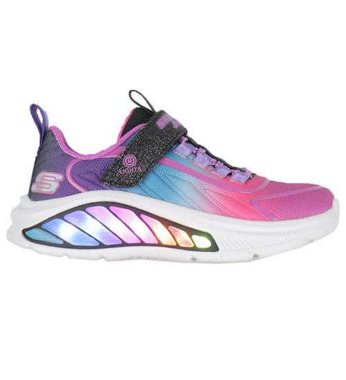 Se Skechers Skechers Sko m. Lys - Rainbow Cruisers - Black/Multi ved KidsWorld