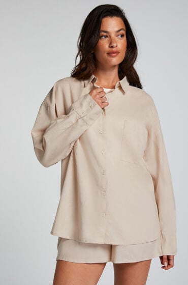 Hunkemöller Pyjamastop Linned Beige