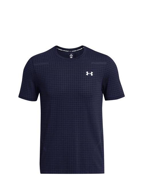 Se Under Armour Vanish Seamless Grid Ss Under Armour Navy ved Booztlet