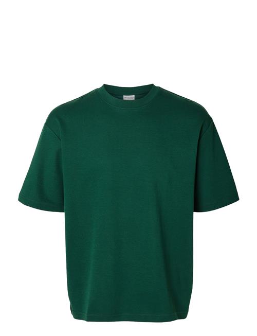 Selected Homme Slhlooseoscar Ss O-Neck Tee Noos Selected Homme Green