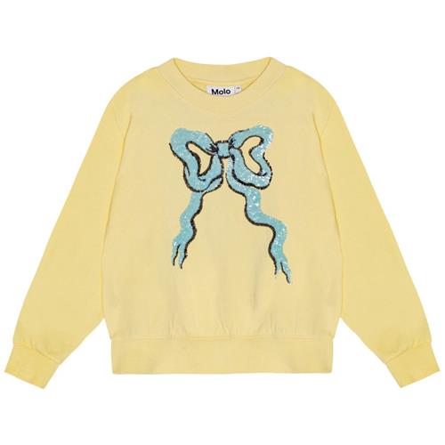 Se Molo GOTS Marge Sweatshirt Sequin Bow | Gul | 104 cm ved Babyshop