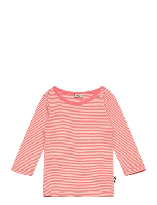 Se Mads Nørgaard Soft Mini Striped Tobinino Tee Ls Mads Nørgaard Pink ved Booztlet