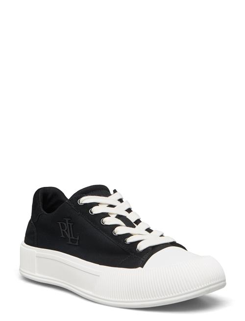 Se Lauren Ralph Lauren Daisie Canvas &Amp; Suede Trainer Lauren Ralph Lauren Black ved Booztlet