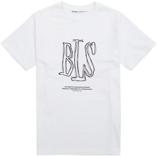 Se Bls Handwritten Capital T-shirt Hvid ved Quint