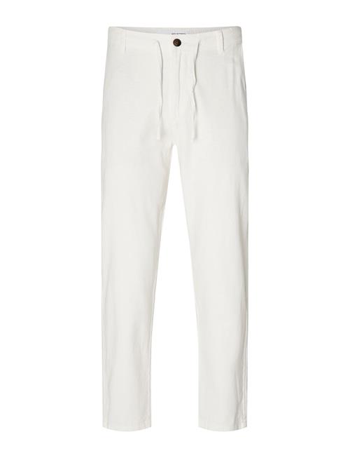 Se Selected Homme Slh172-Slimtape Brody Linen Pant Noos Selected Homme White ved Booztlet