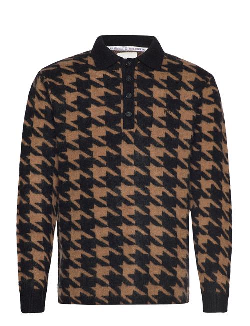 Percival Houndstooth Rugby Shirt Percival Beige