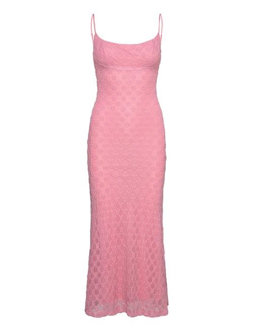 Bardot Adoni Mesh Midi Dress Bardot Pink