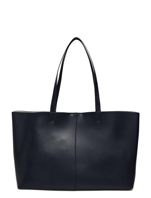 Mango Leather-Effect Shopper Bag Mango Black