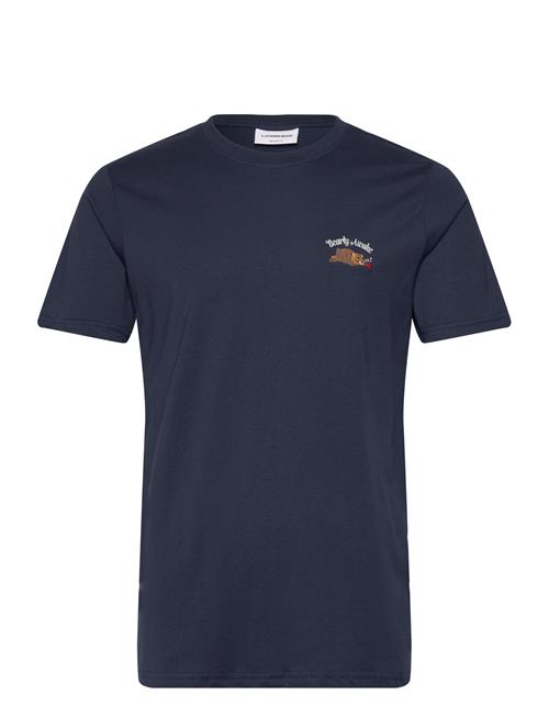 Embroidery Tee S/S Lindbergh Navy