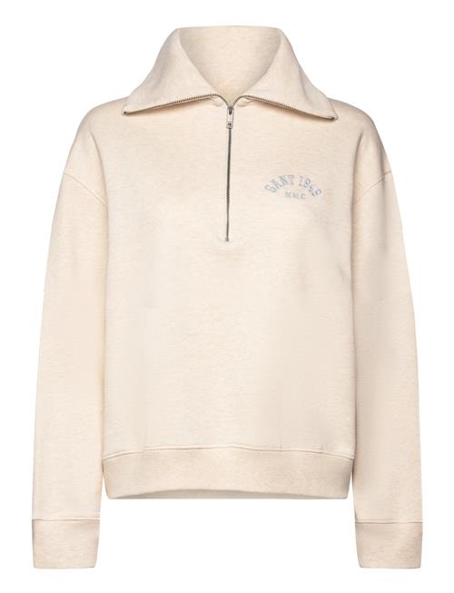 Se GANT Arch Half Zip Sweat GANT Cream ved Booztlet