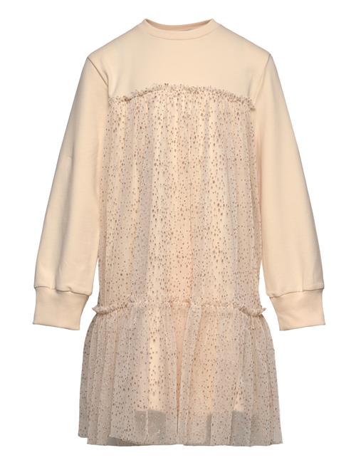 Dress Ls W. Gold Tulle Huttelihut Gold