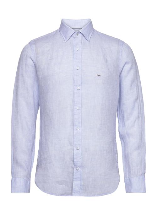 Michael Kors Linen Slim Fit Shirt Michael Kors Blue