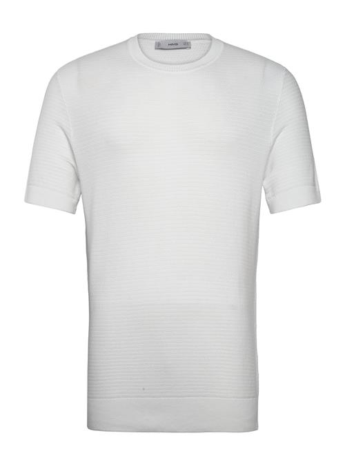 Mango Tencel™ Braided Knitted T-Shirt Mango White