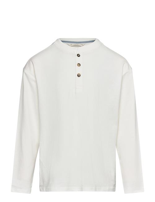 Mango Long Sleeve Cotton T-Shirt Mango White