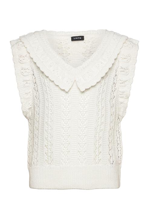 Se LMTD Nlfketty Knit Crop Vest LMTD White ved Booztlet