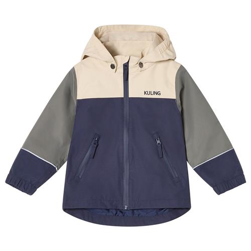 Se Kuling Lillehammer Kontrastfarvet Skaljakke Green/Navy | Marine blå | 98 cm ved Babyshop