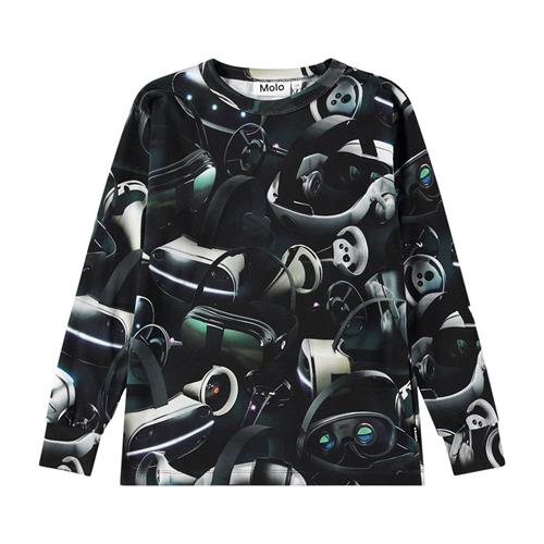 Se Molo GOTS Rill Langærmet T-shirt Virtual Reality | Sort | 98 cm ved Babyshop