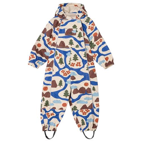 Kuling Milano Mønstret Skaloverall Doodle Map | Blå | 80 cm