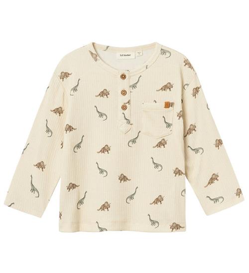 Se Lil Atelier Lil' Atelier Bluse - Rib - NmmGio - Birch/Aop ved KidsWorld