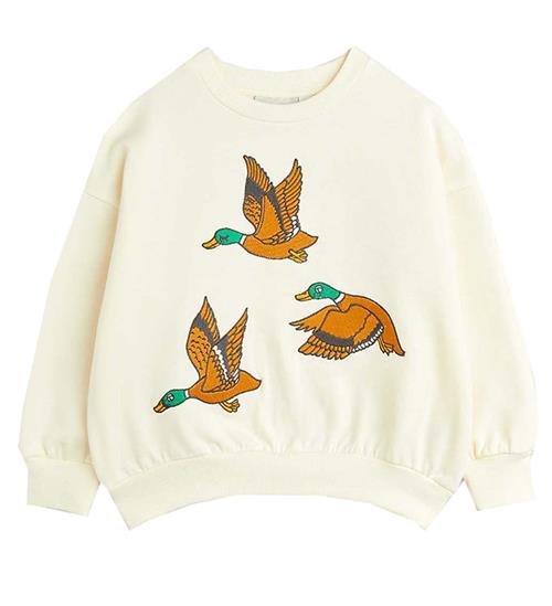 Se Mini Rodini Mini Rodini Sweatshirt - Ducks - Offwhite ved KidsWorld