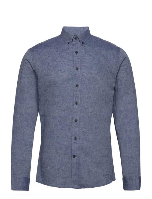 Lindbergh Linen/Cotton Shirt L/S Lindbergh Blue