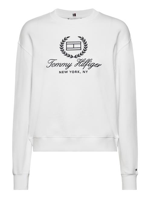 Tommy Hilfiger Reg Flag Script Cnk Swtshrt Tommy Hilfiger White