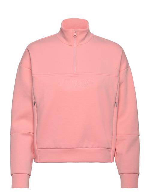 Se Superdry Sport Sport Tech Relaxed Half Zip Superdry Sport Pink ved Booztlet