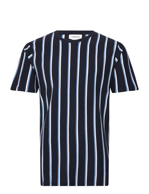 Lindbergh Striped Piqué Tee S/S Lindbergh Navy