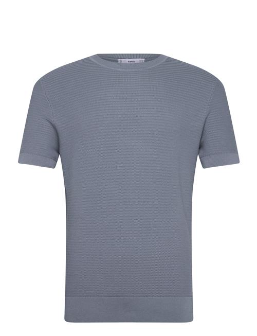 Mango Tencel™ Braided Knitted T-Shirt Mango Blue