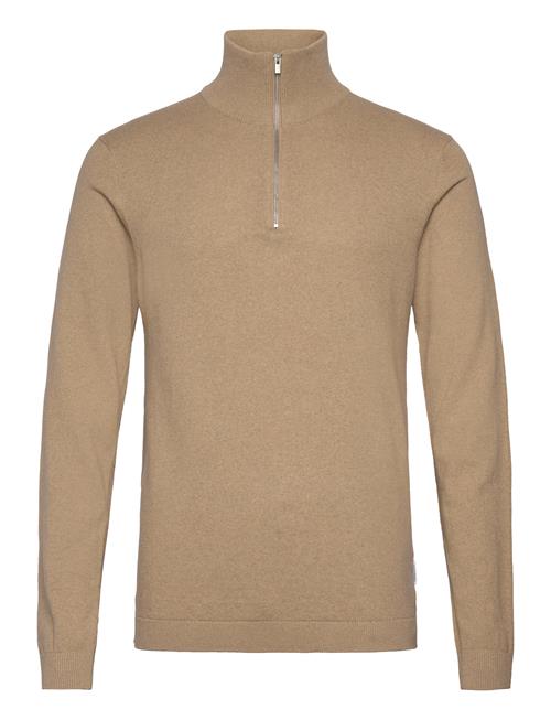 100 Recycle Knit Half Zip Lindbergh Beige