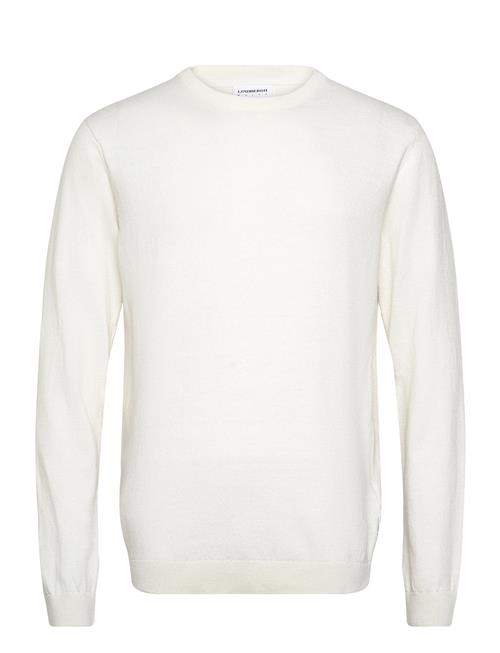 Se Lindbergh 100% Recycle Knit Round Neck Lindbergh White ved Booztlet