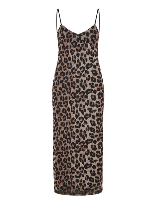 Leopard Midi Dress Mango Brown