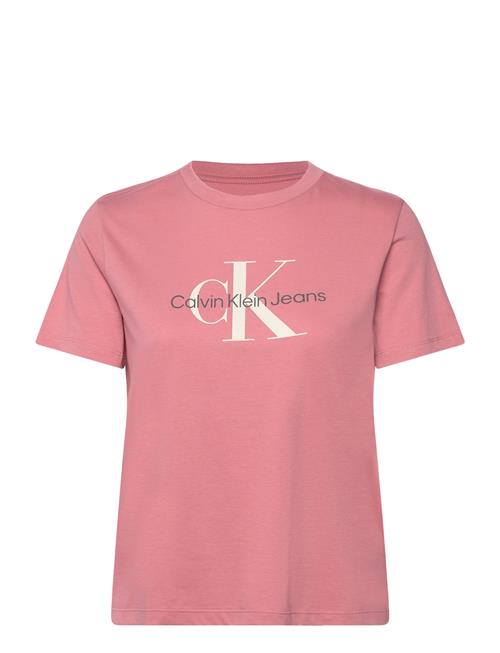 Calvin Klein Jeans Ss Monologo Crewneck Tee Calvin Klein Jeans Pink