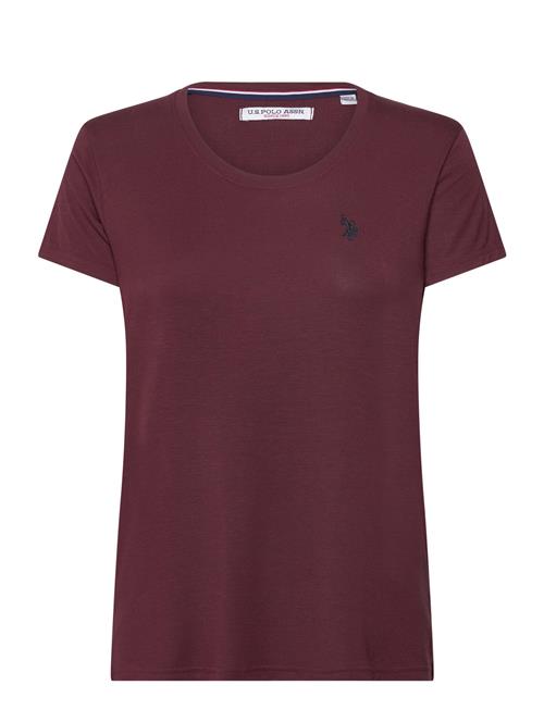 Della Lf Ss Vi Ela Usp W Tee U.S. Polo Assn. Burgundy