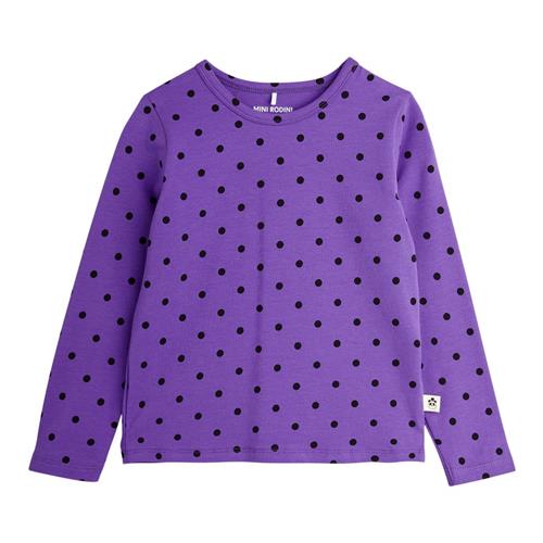 Mini Rodini GOTS Polkaprikmønstret Langærmet T-shirt Lilla | Lilla | 80/86 cm