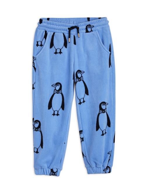 Se Mini Rodini Penguin Fleecebukser Blå | Blå | 92/98 cm ved Babyshop