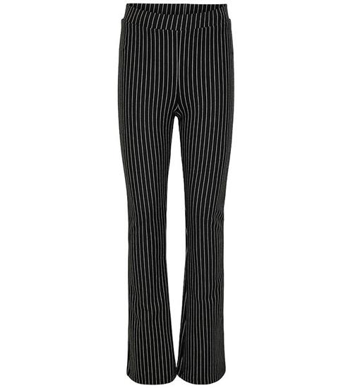 Kids Only Bukser - KogBlair Striped Flared - Black/Cloud Dancer