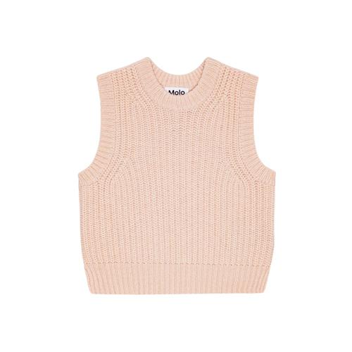 Se Molo Gilberte Strikket Vest Petal Blush | Lyserød | 134/140 cm ved Babyshop