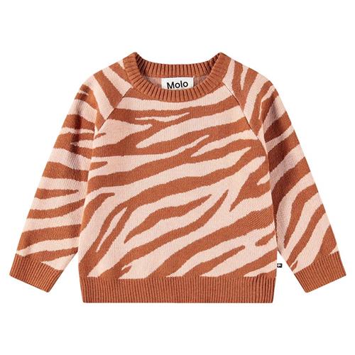 Se Molo Gilby Strikket Baby Sweater Zebra | Rød | 68 cm ved Babyshop