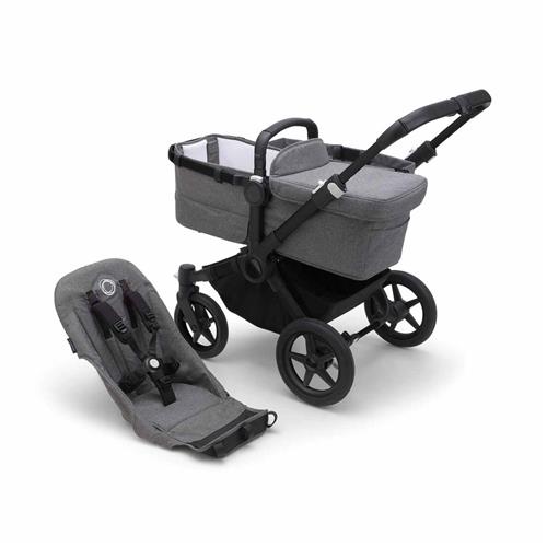 Bugaboo Donkey 5 Klapvogn Gråmeleret | Sort | 0-3