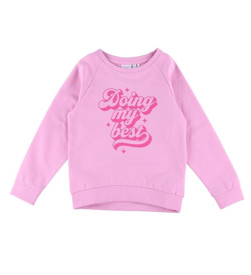 Se Name It Name It Sweatshirt - NkfVeda - Pastel Lavender/Doing My Best ved KidsWorld