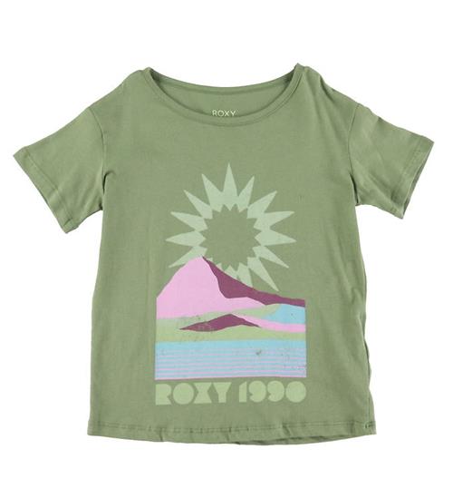 Roxy Roxy T-Shirt - Day And Night - Vintage B - Oil Green