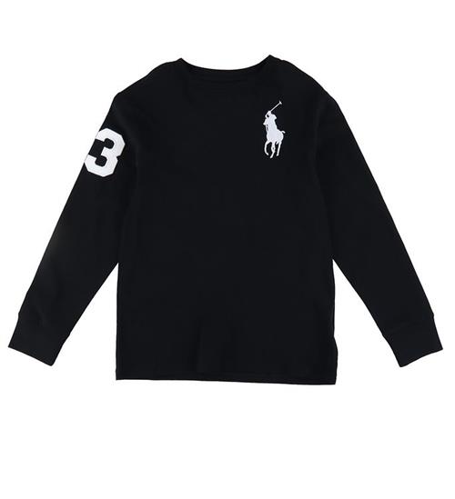 Se Polo Ralph Lauren Bluse - Sort m. Hvid ved KidsWorld