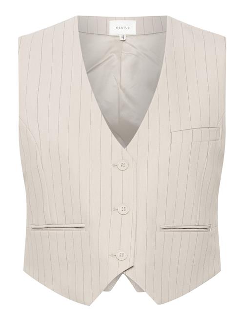 Se Gestuz Joellegz Pinstripe Waistcoat Gestuz Cream ved Booztlet