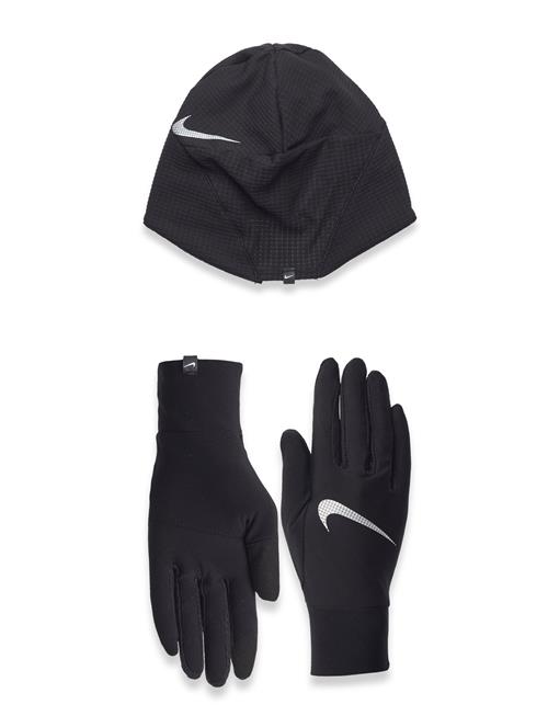 NIKE Equipment Nike Mens Ess Running Hat And Glove Set NIKE Equipment Black