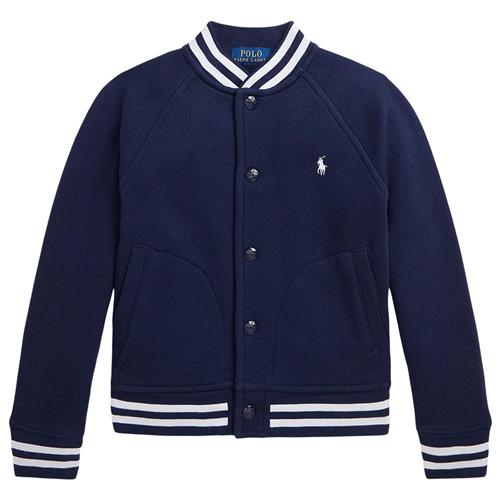 Se Ralph Lauren Logo Bomberjakke Navyblå | Marine blå | 109-116 cm ved Babyshop