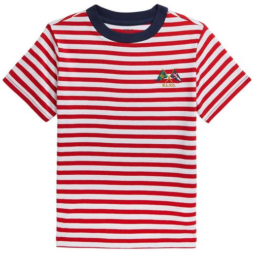 Ralph Lauren Stribet T-shirt Rød | Rød | 94-100 cm