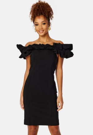 Se YAS Carrie SL Dress Black XS ved Bubbleroom