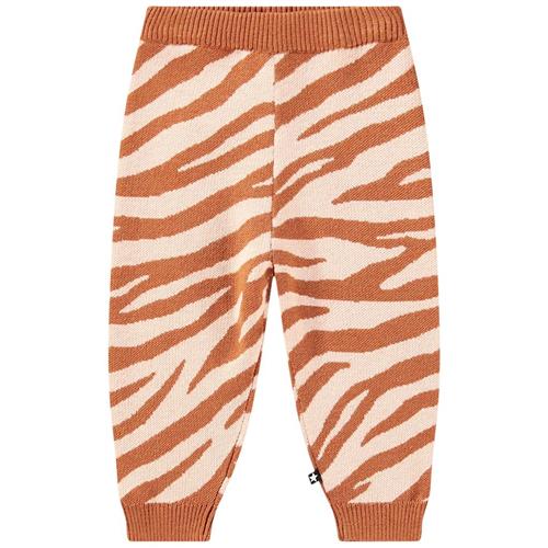 Se Molo Sol Strikkede Bukser Zebra | Rød | 80 cm ved Babyshop