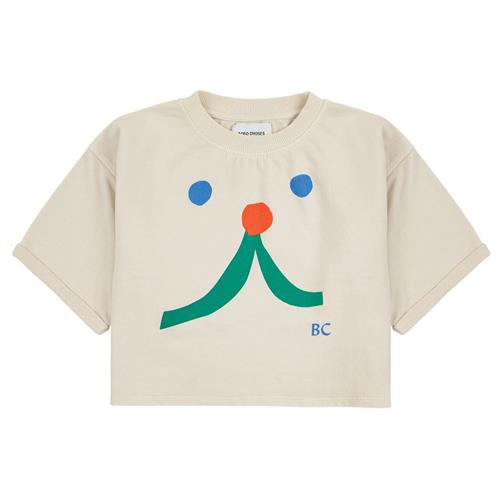 Se Bobo Choses Funny Face Kortærmet Sweatshirt Beige | Beige | 8-9 years ved Babyshop